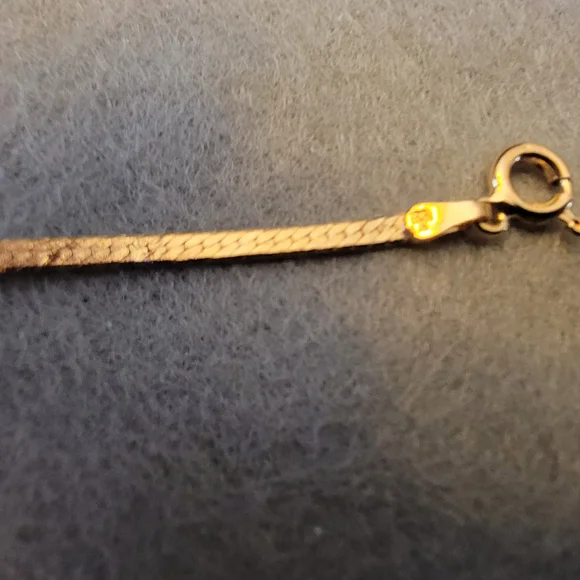 NWOT 7" 14kt Gold Herringbone Bracelet - Picture 9 of 9